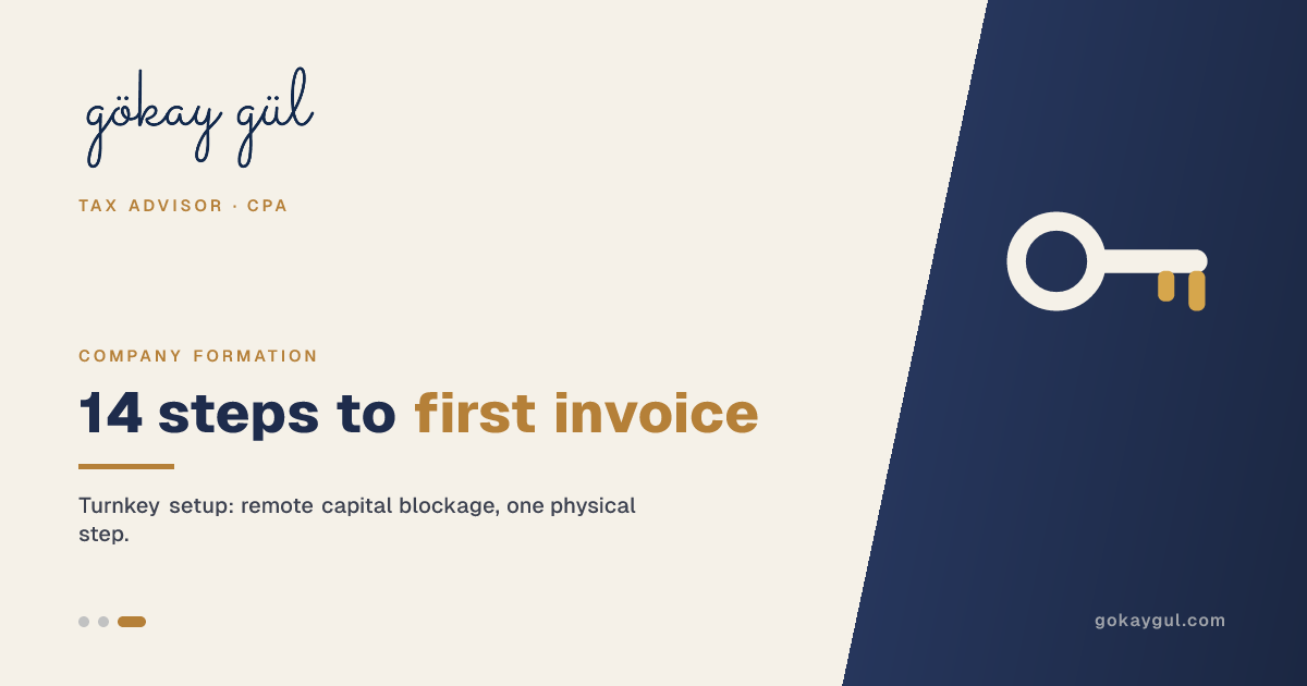 Turnkey Company Formation in Turkey (2026): A Foreign Investor's 14-Step Roadmap from First Contact to First Invoice