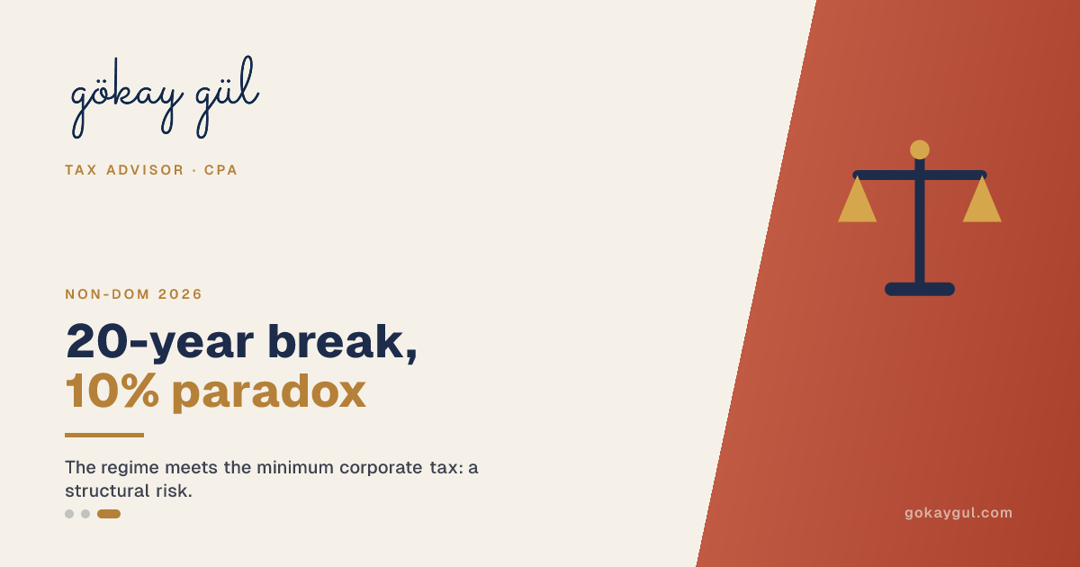 Turkey's 2026 Non-Dom Regime and the 10% Minimum Corporate Tax Paradox